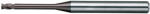 NS Tool 1, 6mm l20 L60 D4 sarkos 4 élű inox-acél 55HRC mikromaró MHR430 - NS Tool Japan