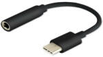 SAVIO Cablu Date USB Type 3.1 C (M) - Jack 3.5mm (F) Audio adapter Negru AK-35/B (AK-35/B)