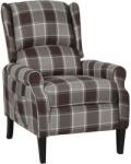 vidaXL Fotoliu rabatabil, maro, material textil (329311)