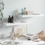 vidaXL Rafturi de perete, 2 buc. , alb extralucios, 60x23, 5x3, 8 cm, MDF (323749) Raft