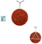  Pandantiv Coral Poros Natural cu Argint 925 - 32x32x6 mm - Unicat