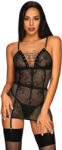 Obsessive Basitta Chemise & Thong Black L/XL
