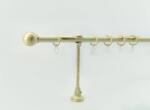  19 mm Ø Siena karnis szett, 1 soros, ecrü-gold, nyitott tartóval (120 cm)