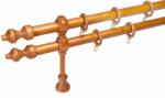  28 mm Ø Dupla cseresznye fa karnis szett (300 cm)
