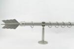  25 mm Ø Graz függönykarnis szett, 1 soros, nikkel-matt, BORDÁS CSŐ (120 cm)