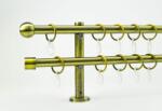  19 mm Ø Oslo karnis szett, 2 soros, óarany, block tartóval (120 cm)