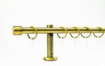  19 mm Ø Köln függönykarnis szett, 1 soros, óarany, block tartóval (120 cm)