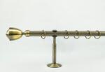  25 mm Ø Salzburg függönykarnis szett, 1 soros, óarany, BORDÁS CSŐ (200 cm)