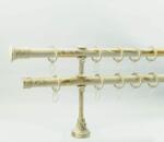  19 mm Ø Prato karnis szett, 2 soros, ecrü-gold, nyitott tartóval (120 cm)
