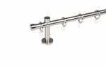  19 mm Ø Köln függönykarnis szett, 1 soros, inox, block tartóval (160 cm)