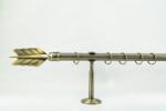  25 mm Ø Graz függönykarnis szett, 1 soros, óarany, BORDÁS CSŐ (200 cm)