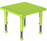 OOKEE Masa verde lime patrata din plastic reglabila mas 0-3 pentru gradinita (YCY-002-2VL)
