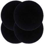 vidaXL Naproane, 4 buc. , negru, 38 cm, bumbac, rotund (133844)