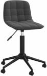 vidaXL Scaun de bucătărie pivotant, negru, catifea (334103)
