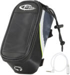tectake 401604 biciklis táska telefontartóval - 18 x 8, 5 x 8, 5 cm, fekete/szürke/zöld