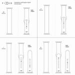 FIXED kötött nylon szíj Apple Watch 38/40mm, L méret, kék FIXENST-436-L-BL (FIXENST-436-L-BL) - iway