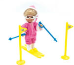 Jägerndorfer Síelni tanuló Paula baba kék ruhában