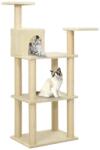 vidaXL Ansamblu pisici cu stâlpi din funie de sisal, crem, 119 cm (171427) - vidaxl