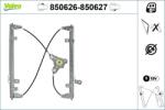 VALEO Mecanism actionare geam VALEO 850626 (850626)