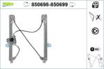 VALEO Mecanism actionare geam VALEO 850698 (850698) - automobilus