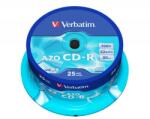 Verbatim CD-R lemez, Crystal bevonat, AZO, 700MB, 52x, 25 db, hengeren VERBATIM "DataLife Plus (CDV7052B25) - officesprint
