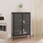 vidaXL Servantă, antracit, 75x35x105 cm, oțel și sticlă (336072) Comoda