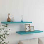 vidaXL Rafturi perete suspendate, 2 buc. , albastru, 80x23, 5x3, 8 cm MDF (326622) Raft