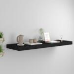 vidaXL Raft de perete suspendat, negru, 80x23, 5x3, 8 cm, MDF (323835) Raft