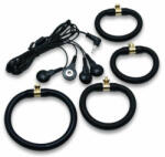 Rimba ES Body Clamps - elektrostimulációs péniszgyűrű készlet (fekete)