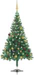 vidaXL Műkarácsonyfa LED fényekkel gömb szettel 180 cm (3077489)