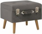 vidaXL Taburet de depozitare, gri, 40 cm, catifea (329253)