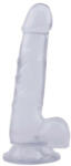 Chisa-novelties Dildo Transparent cu Ventuza. 19.5 cm