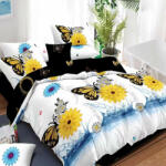 Ralex Lenjerie de pat dublu bumbac Finet 6 piese 220 x 240 cm, pilota 200x230 cm, 2 fete perna 50x70 si 70x70 cm, Alb, Pucioasa M149 Lenjerie de pat