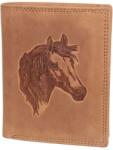 Baaron Ló mintás barna férfi bőr pénztárca (7026 Horse Tan)
