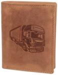 Baaron Kamion mintás barna férfi bőr pénztárca (7026 Truck Tan)