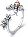 BeSpecial Inel reglabil argint 925 cu albinuta, margarete si zirconii - Be Nature IST0064 (IST0064)