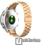  Okosóra szíj - rozsdamentes acél, csatos - ROSE GOLD - 186 mm hosszú, 22mm széles QUICKFIT csatlakozó - Garmin Fenix 5 / 5 Plus / 5 Plus Sapphire / 6 / 6 Pro / 6 Sapphire / Instinct / Forerunner 935 /