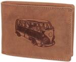 Baaron Busz mintás barna férfi bőr pénztárca (JC02 Bus Tan)