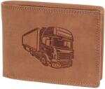 Baaron Kamion mintás barna férfi bőr pénztárca (JC02 Truck Tan)