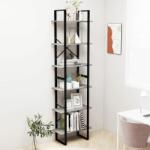 vidaXL Raft de depozitare, gri beton, 60x30x210 cm, lemn compozit (806521) Biblioteca