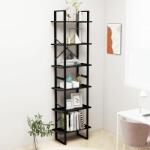 vidaXL Raft de depozitare, negru, 60x30x210 cm, lemn compozit (806518) Biblioteca