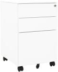 vidaXL Dulap dosare mobil, alb, 39x45x60 cm, oțel (335978) Dulap arhivare