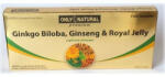 Only Natural - Ginkgo Biloba, Ginseng & Royal Jelly Only Natural 10 fiole - hiris