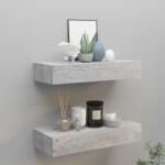 vidaXL Dulapuri de perete cu sertar 2 buc. gri beton 60x23, 5x10 cm MDF (330266) Raft