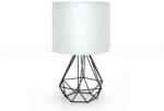  Diamante industriale asztali lámpa fehér ernyővel - matracasz
