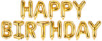 PartyDeco Balon din folie - Happy Birthday auriu 340x35cm