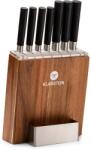 Klarstein Kitano, Комплект ножове от 8 части с блок, 7 ножа, стомана, луксозен дървен блок (KG10-KitanoAcacia) (KG10-KitanoAcacia) - klarstein