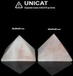  Piramida Cuart cu Hematit Druzy Minerala Naturala - 56-60 x 82-84 x 83 mm - Unicat