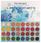 Via Letvass Trusa machiaj paleta farduri ochi, Via Letvass, Winter Snowflakes, 32 culori