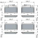 Bosch set placute frana, frana disc BOSCH 0 986 424 851 (0 986 424 851)